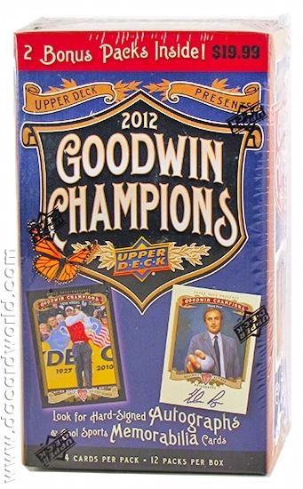 2012 Upper Deck Goodwin Champions 12-Pack Blaster Box (Reed Buy)
