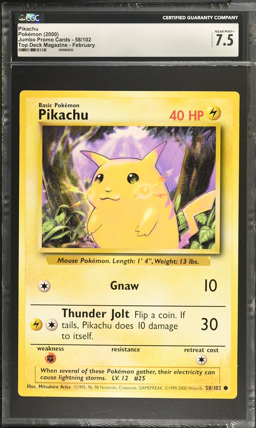 Pokemon Top Deck Magazine Comics Promo Pikachu JUMBO OVERSIZED CGC 7.5 *032