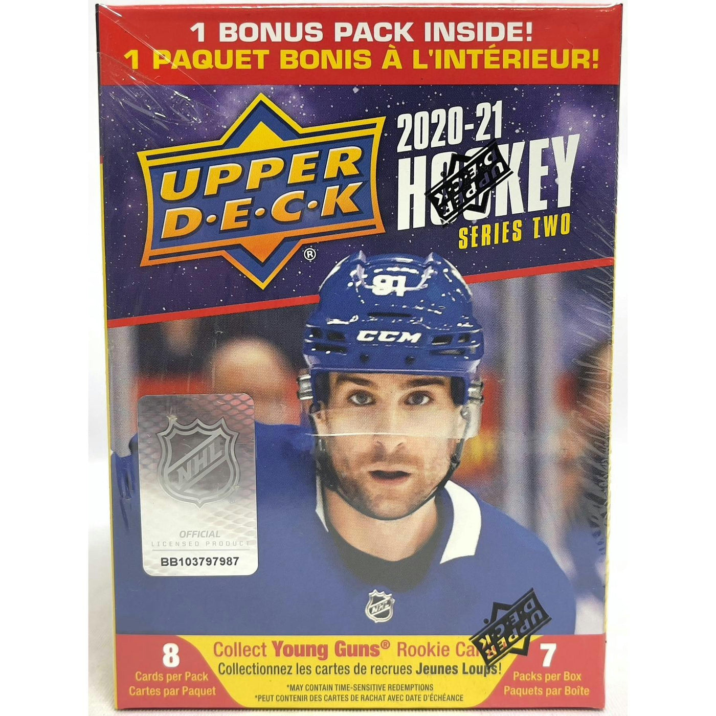2020/21 Upper Deck Series 2 Hockey 7-Pack Blaster Box