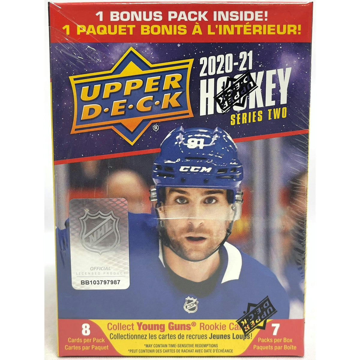 2020/21 Upper Deck Series 2 Hockey 7-Pack Blaster Box