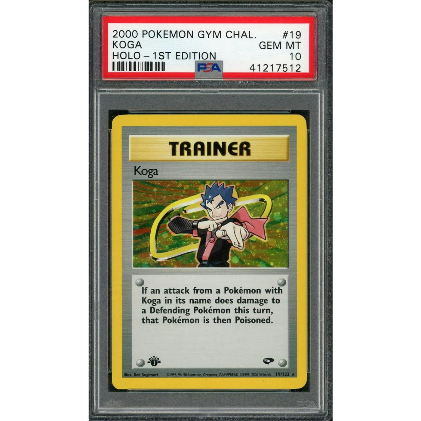 2000 Pokemon Gym Challenge Koga Holo 1st Edition #19 PSA 10