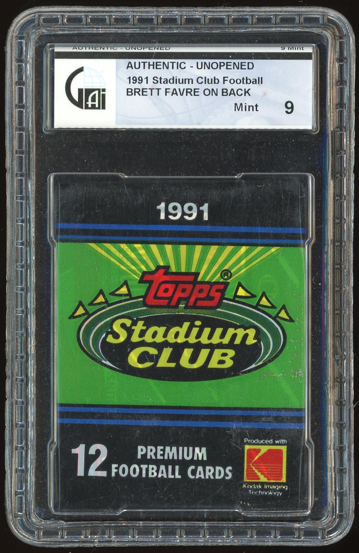 1991 Stadium Club Football Hobby Pack GAI 9 (Favre RC Bottom) *2721 (Reed Buy)