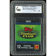 1991 Stadium Club Football Hobby Pack GAI 9 (Favre RC Bottom) *2721 (Reed Buy)