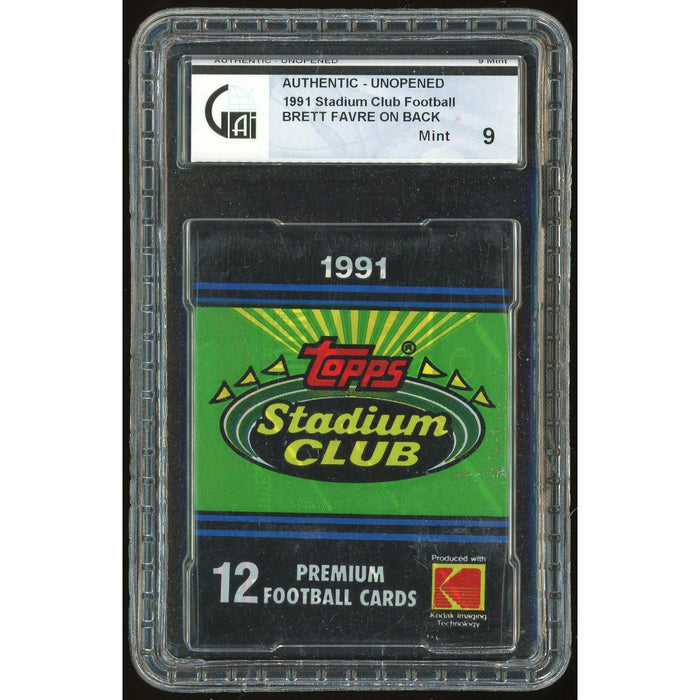 1991 Stadium Club Football Hobby Pack GAI 9 (Favre RC Bottom) *2721 (Reed Buy)