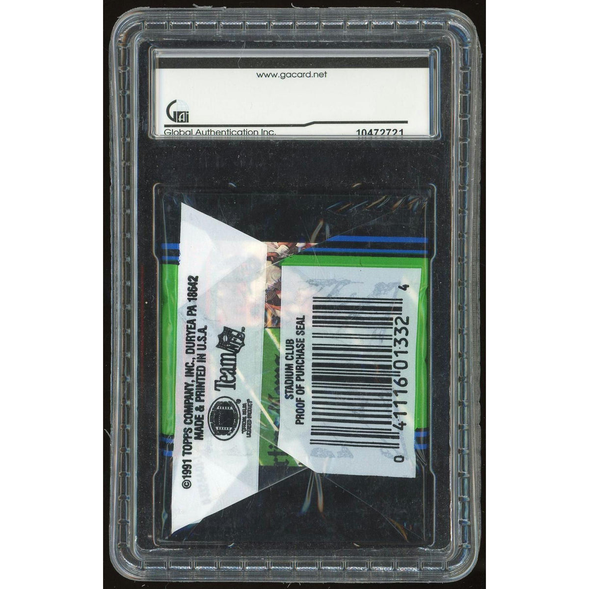 1991 Stadium Club Football Hobby Pack GAI 9 (Favre RC Bottom) *2721 (Reed Buy)