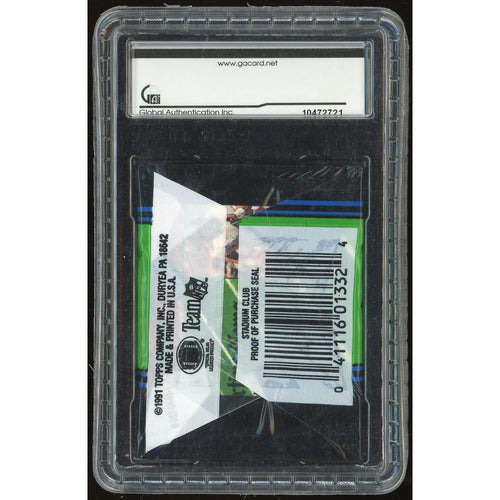 1991 Stadium Club Football Hobby Pack GAI 9 (Favre RC Bottom) *2721 (Reed Buy)