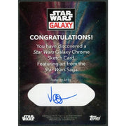 2025 Topps Star Wars Galaxy Rey Kylo Ren Sketch 1/1