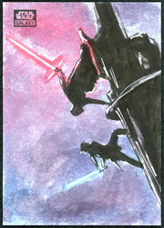2025 Topps Star Wars Galaxy Rey Kylo Ren Sketch 1/1