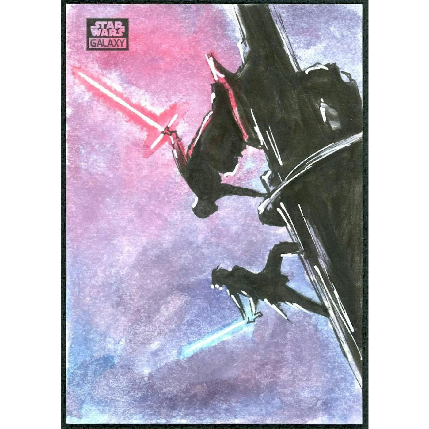 2025 Topps Star Wars Galaxy Rey Kylo Ren Sketch 1/1