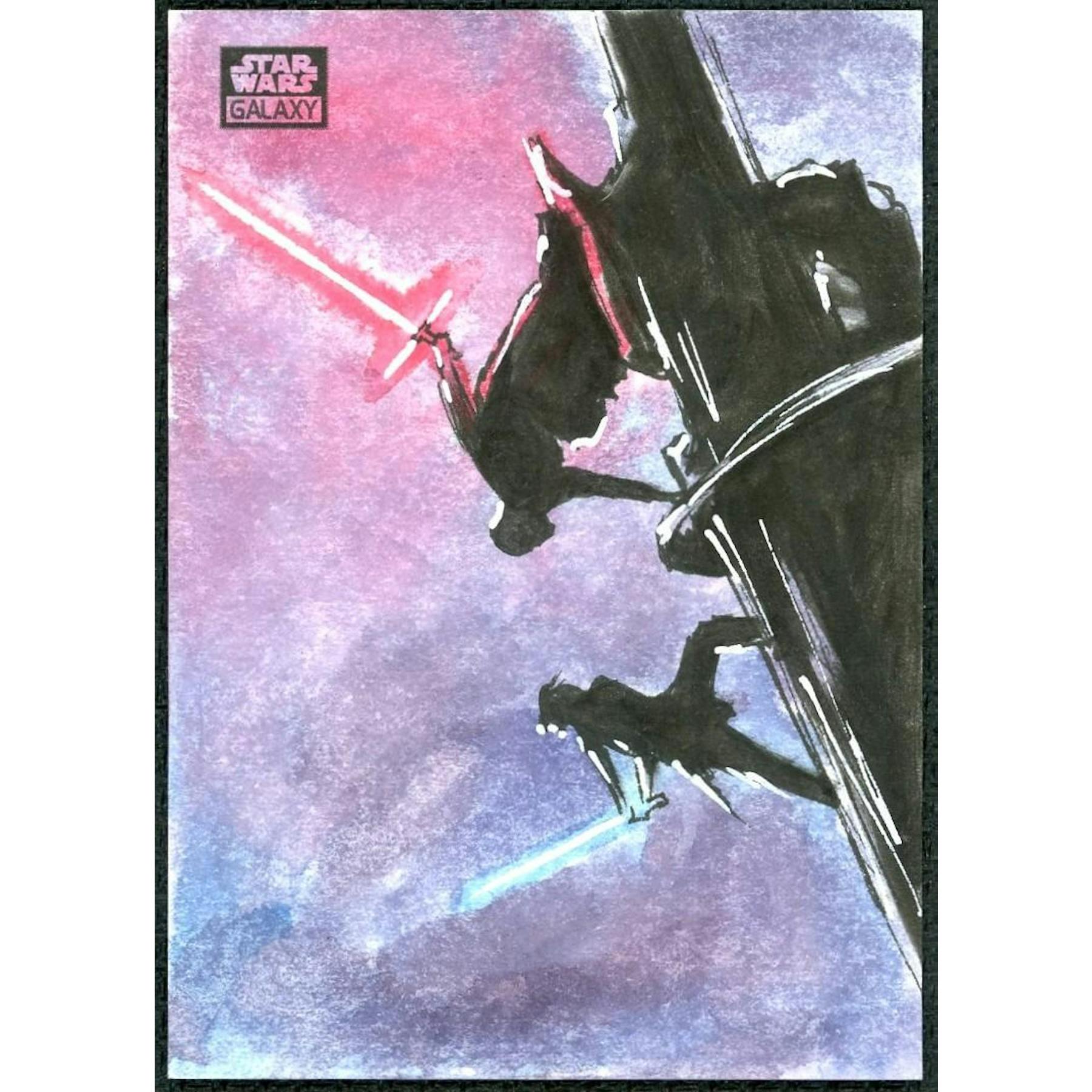 2025 Topps Star Wars Galaxy Rey Kylo Ren Sketch 1/1