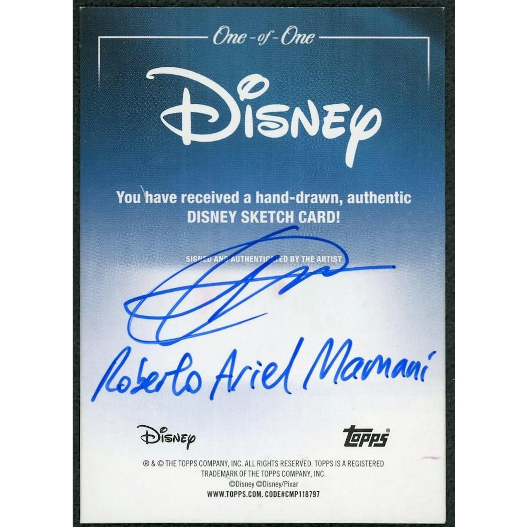 2026 Topps Disney Pluto Sketch 1/1