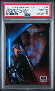 2021 Topps Star Wars Galaxy Anakin Skywalker Prism Refractor /75 PSA 10