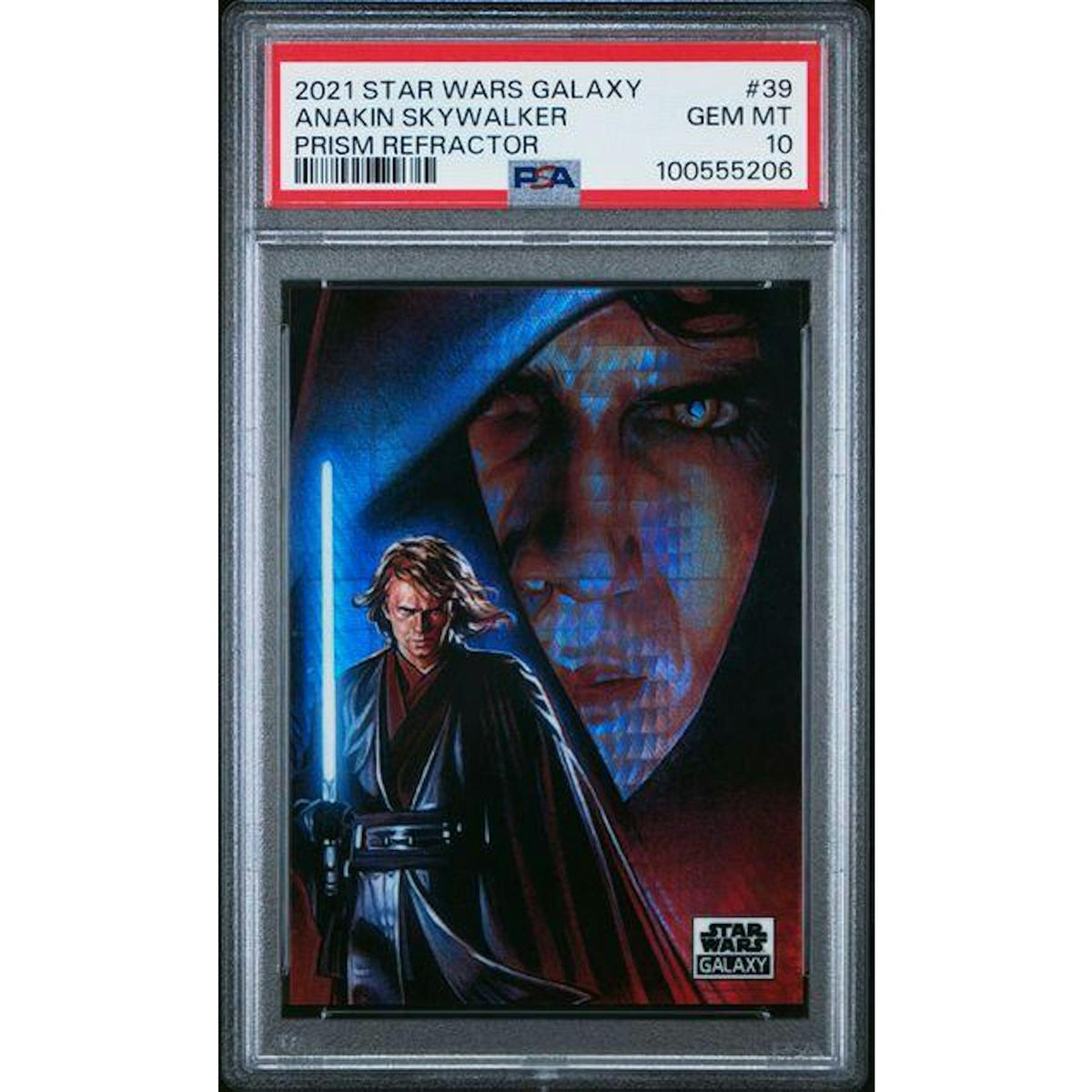 2021 Topps Star Wars Galaxy Anakin Skywalker Prism Refractor /75 PSA 10