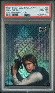2020/21 Topps Star Wars Galaxy Han Solo Mojo Refractor /50 PSA 10