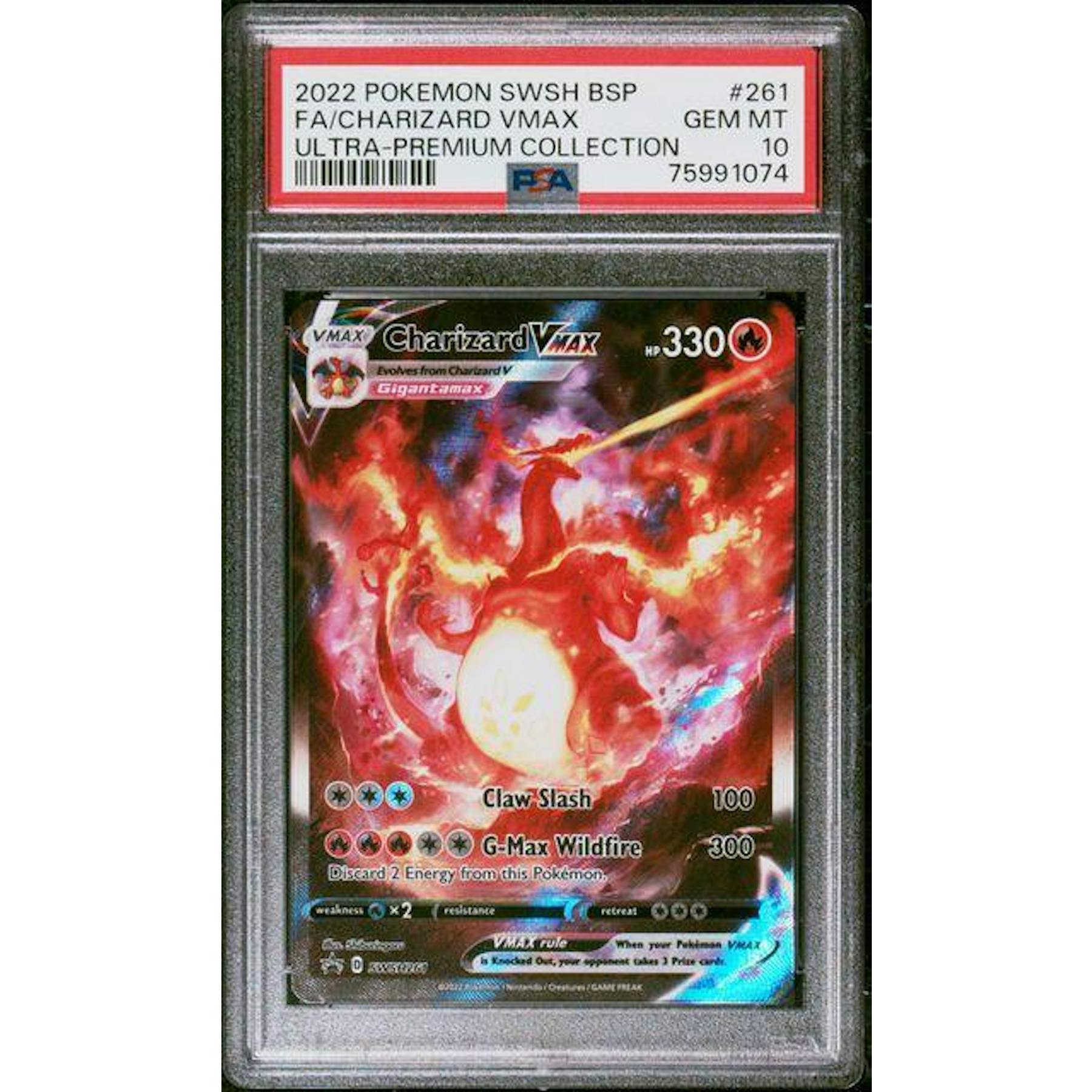 2022 Pokemon SWSH UPC Charizard VMax Promo #261 PSA 10