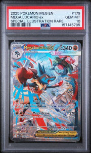 2025 Pokemon Mega Evolution Mega Lucario ex SIR 179/132 PSA 10