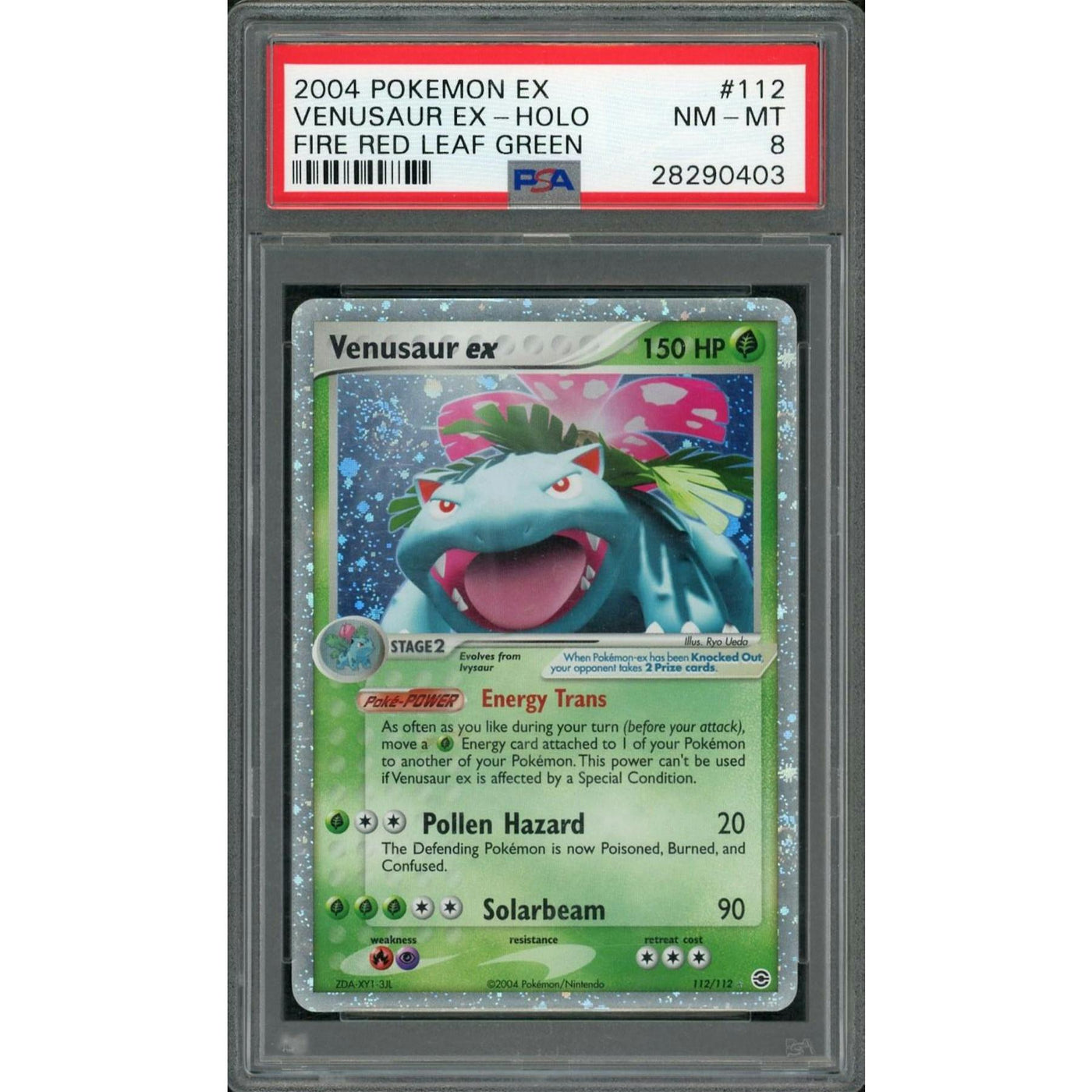 2004 Pokemon Fire Red Leaf Green Venusaur EX Holo #112 PSA 8
