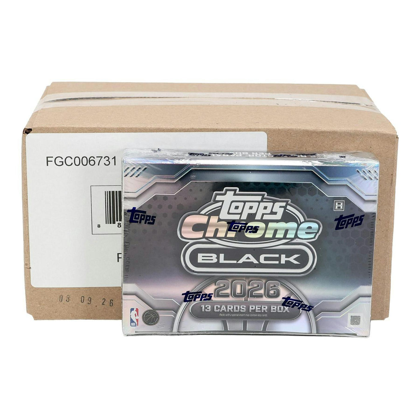 2025/26 Topps Chrome Black Basketball Hobby 8-Box Case