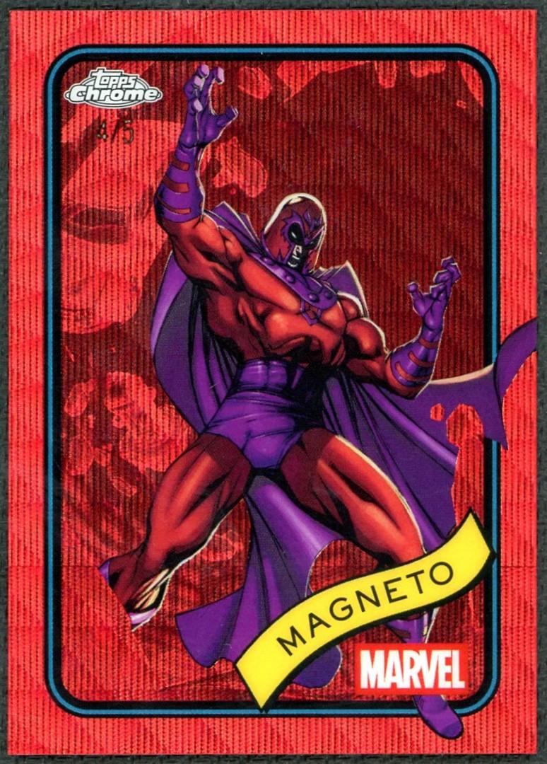 2025 Topps Chrome Marvel Magneto Red Wave /5 #169