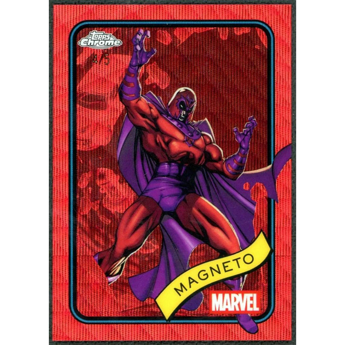 2025 Topps Chrome Marvel Magneto Red Wave /5 #169