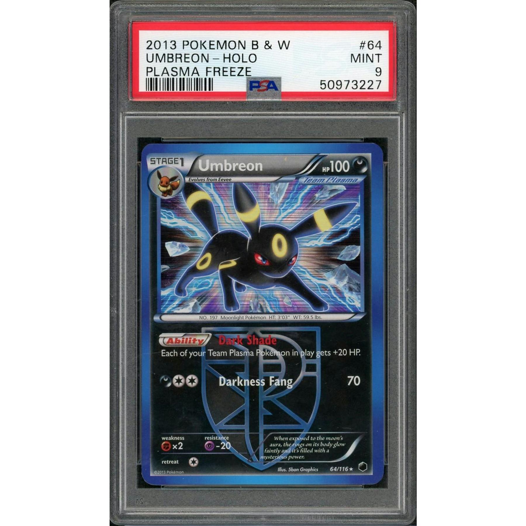 2013 Pokemon Plasma Freeze Umbreon Holo #64 PSA 9