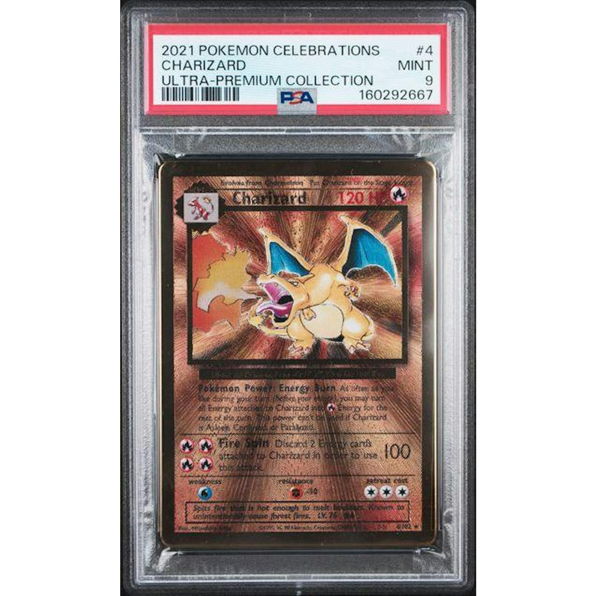 2021 Pokemon Celebrations Charizard Ultra-Premium Collection #4 PSA 9