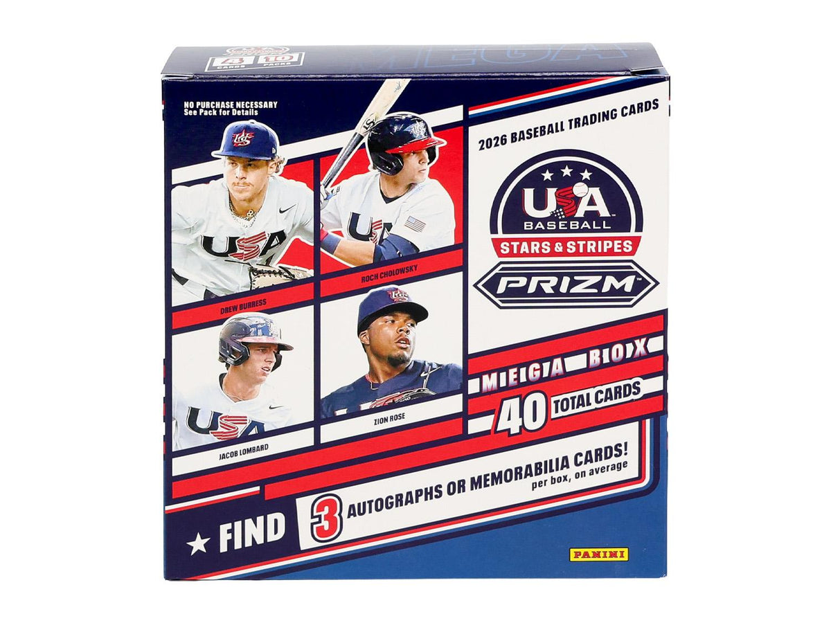 2026 Panini USA Stars & Stripes Prizm Baseball Mega Box (No Shrink Wrap)