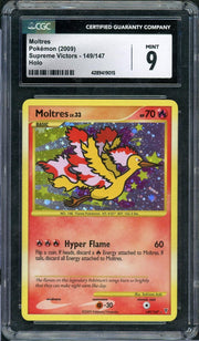 2009 Pokemon Supreme Victors Moltres Holo #149 CGC 9