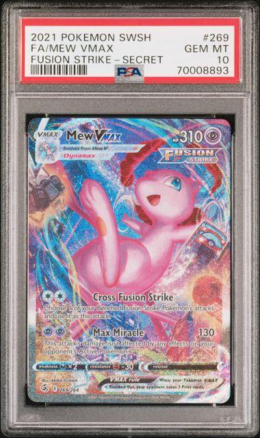 2021 Pokemon Fusion Strike Mew VMax Secret #269 PSA 10