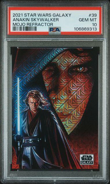 2021 Topps Chrome Galaxy Anakin Skywalker Mojo Refractor /50 PSA 10