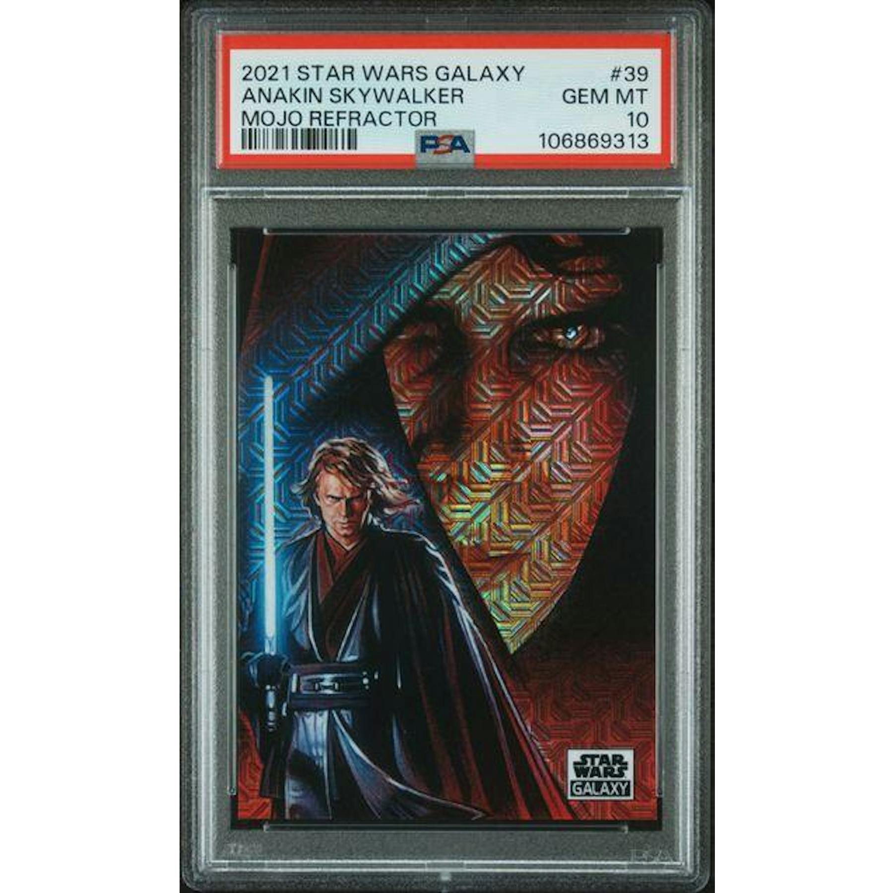 2021 Topps Chrome Galaxy Anakin Skywalker Mojo Refractor /50 PSA 10