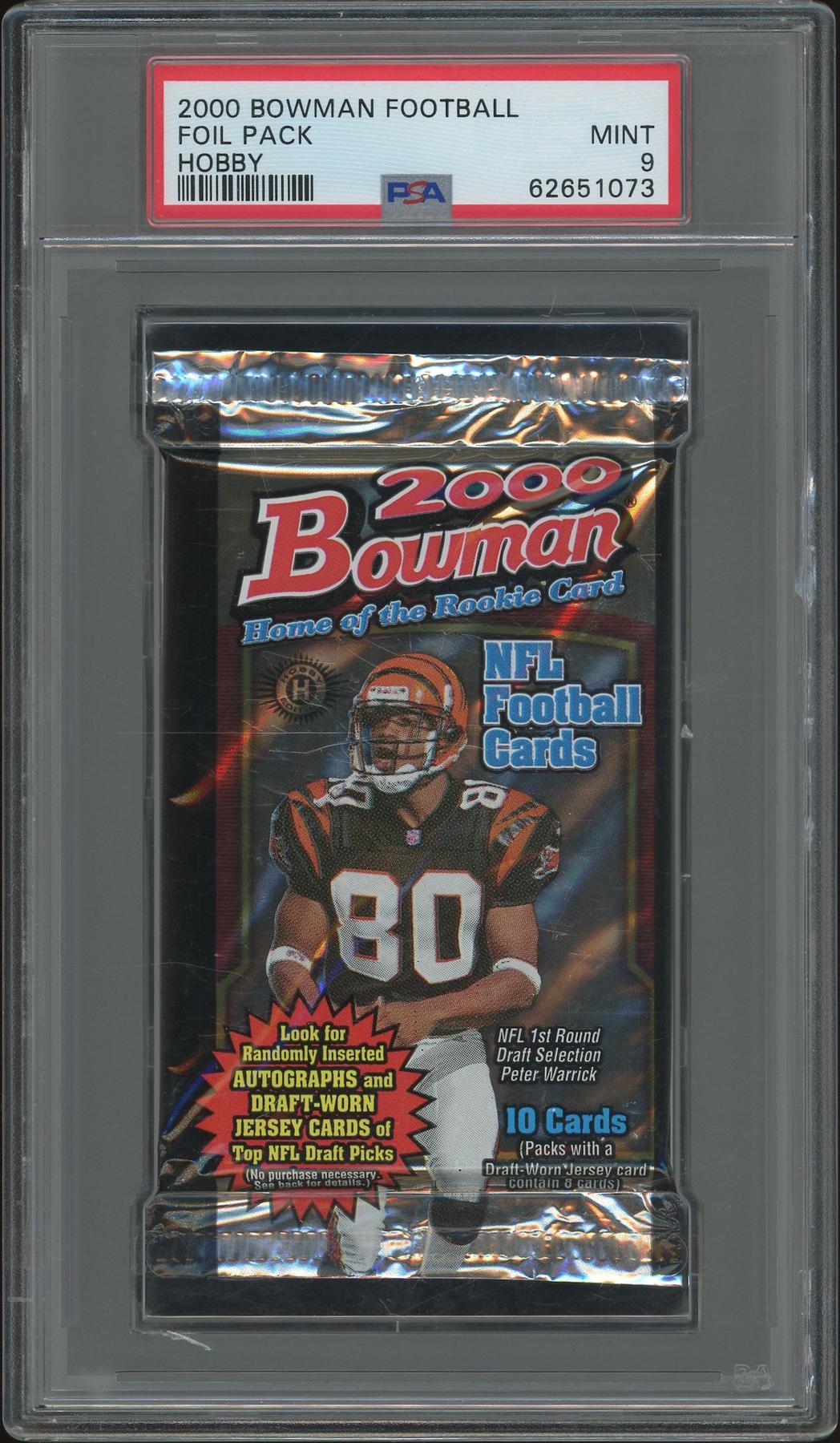 2000 Bowman Footbal Hobby Foil Pack PSA 9 (MINT)