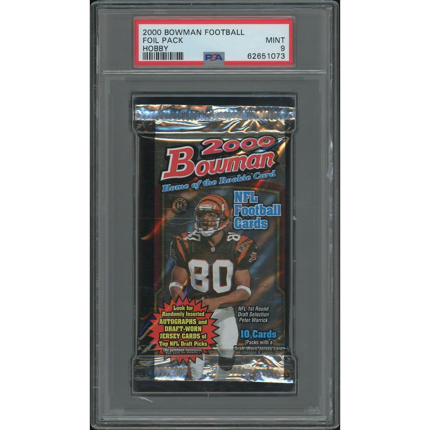 2000 Bowman Footbal Hobby Foil Pack PSA 9 (MINT)