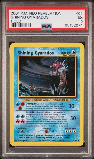 2001 Pokemon Neo Revelation Shining Gyarados Holo #65 PSA 5