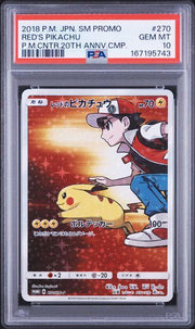 2018 Pokemon Japanese Red's Pikachu Pokemon Center Promo #270 PSA 10