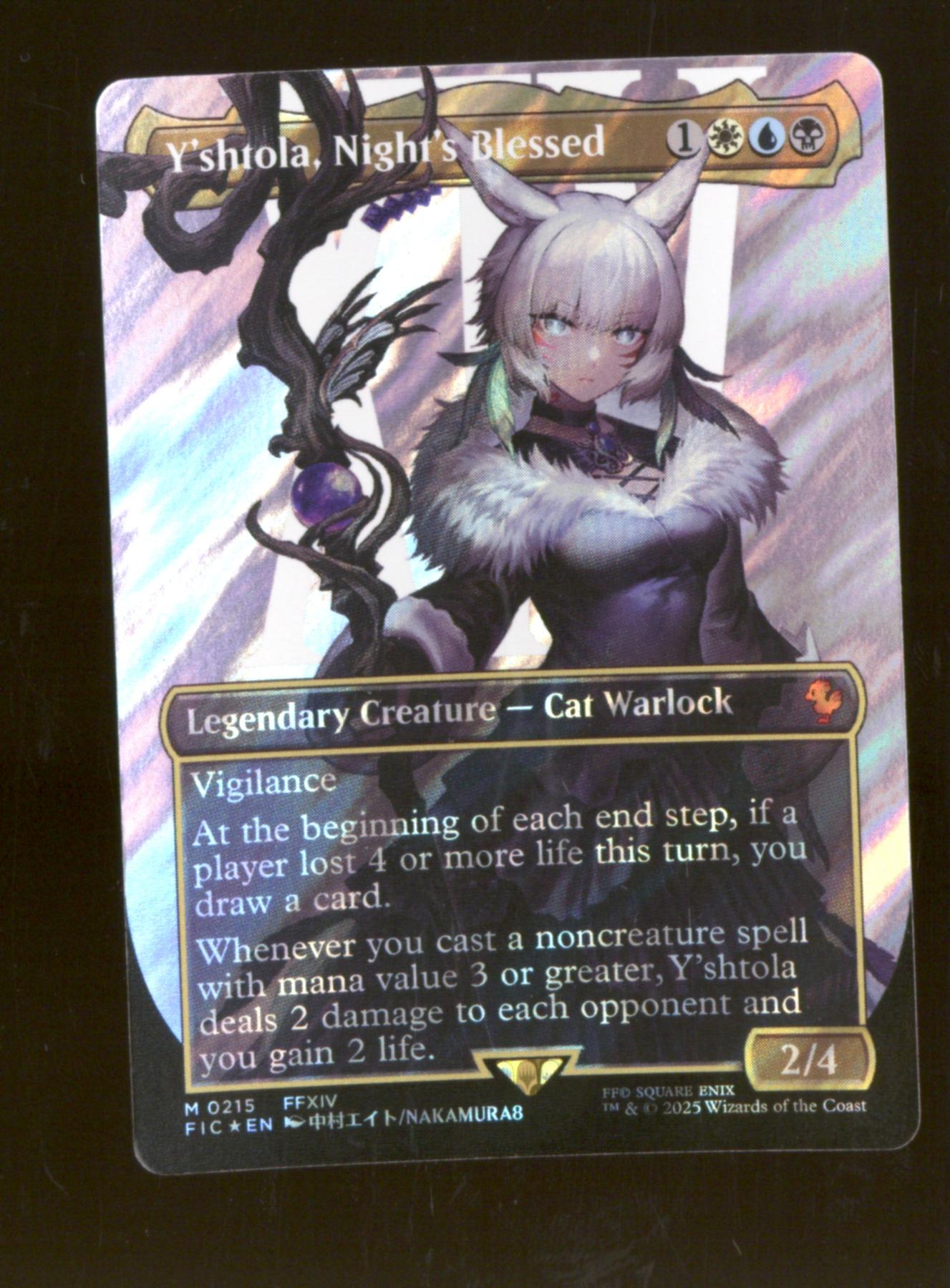 Magic the Gathering Final Fantasy Y'shtola, Night's Blessed Borderless SURGE FOIL 215 NEAR MINT NM