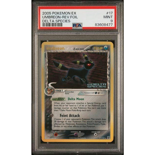 2005 Pokemon EX Delta Species Umbreon Reverse Foil #17 PSA 9