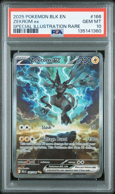 2025 Pokemon Black Bolt Zekrom EX Special Illustration Rare #166 PSA 10