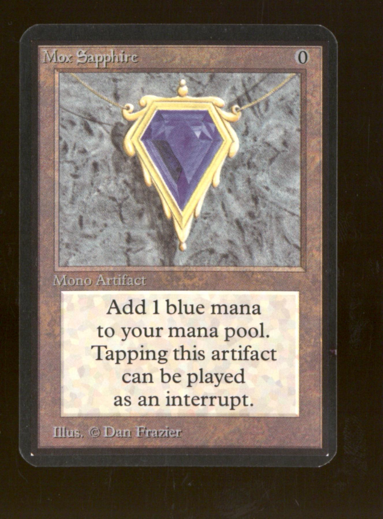 Magic the Gathering Alpha Mox Sapphire NEAR MINT NM INKED