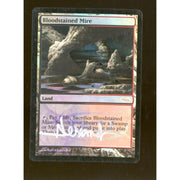 Magic the Gathering Judge Promo FOIL Bloodstained Mire MODERATELY PLAYED MP Signed