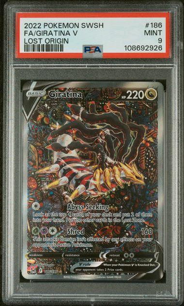 2022 Pokemon Lost Origin Giratina V Full Art #186 PSA 9
