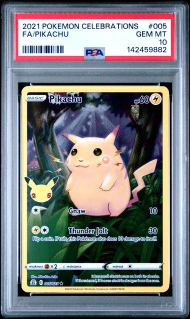 2021 Pokemon Celebrations Pikachu Full Art #005 PSA 10