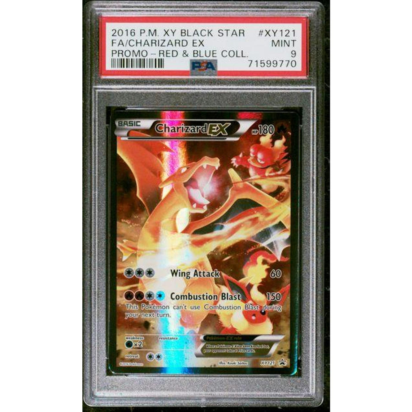 2016 Pokemon Red & Blue Collection Charizard EX Promo #XY121 PSA 9