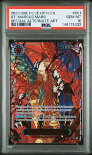 2025 One Piece Carrying On His Will St. Marcus Mars Special Alt Art #091 PSA 10