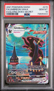2021 Pokemon Evolving Skies Umbreon Vmax Secret #215 PSA 10