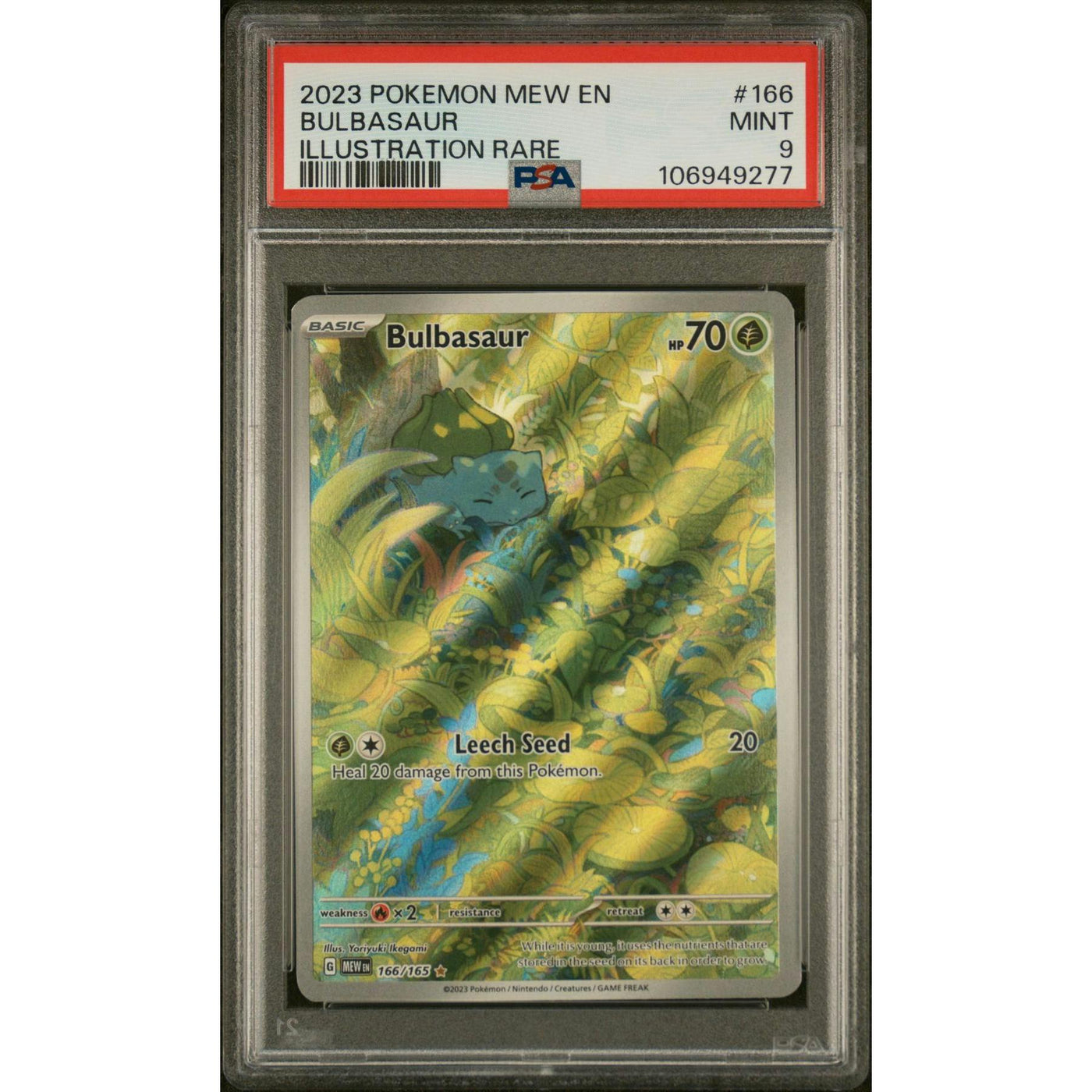 Pokemon Mew 151 Bulbasaur 166/165 PSA 9