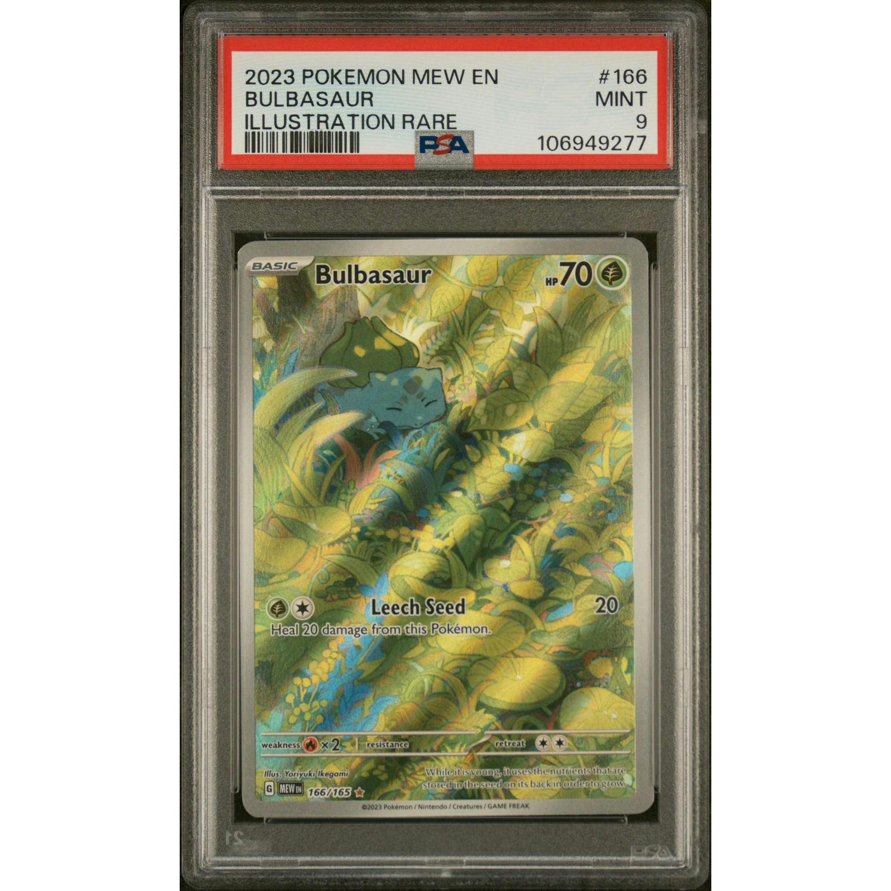 Pokemon Mew 151 Bulbasaur 166/165 PSA 9