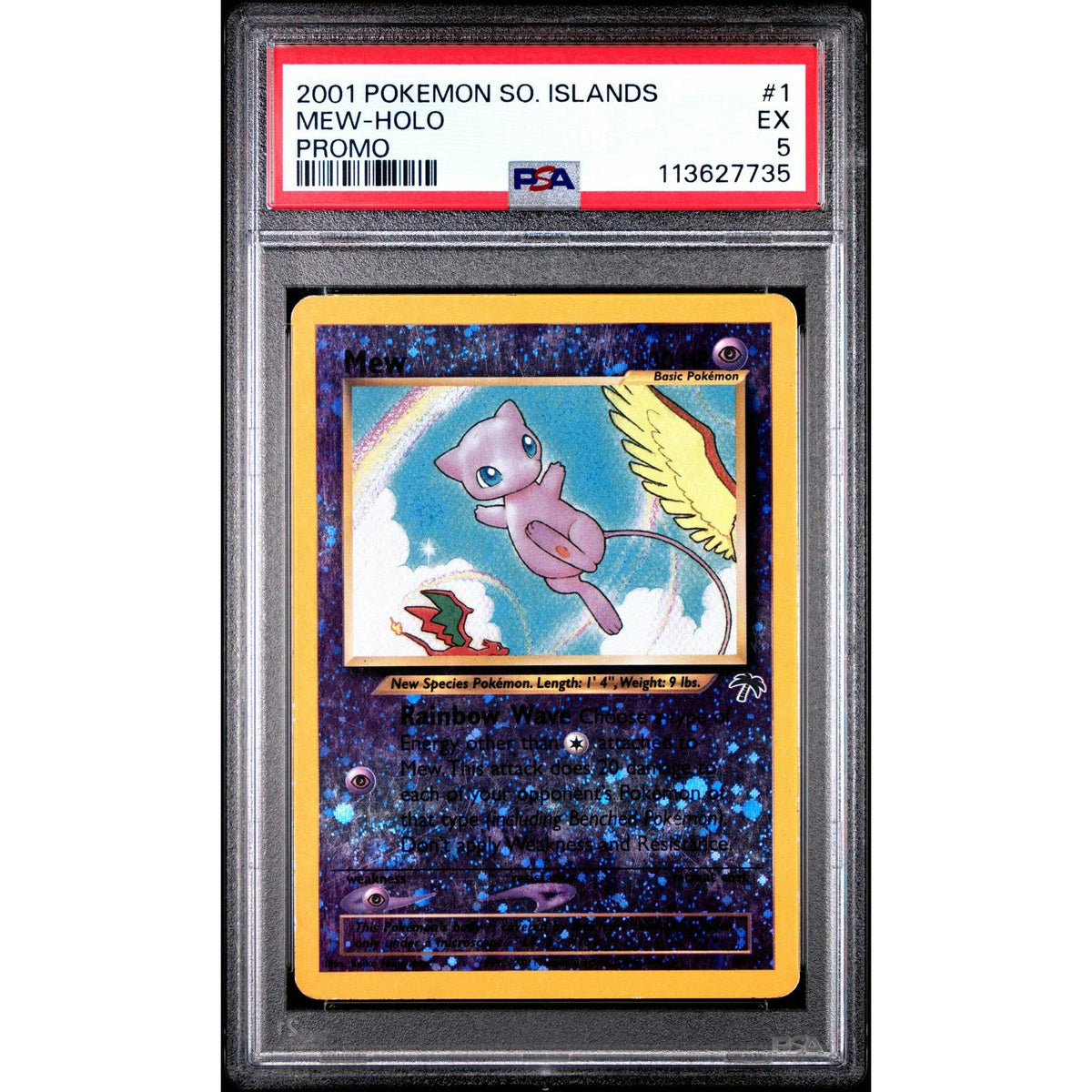 Pokemon Southern Islands Promo Reverse Holo Foil Mew 1/18 PSA 5
