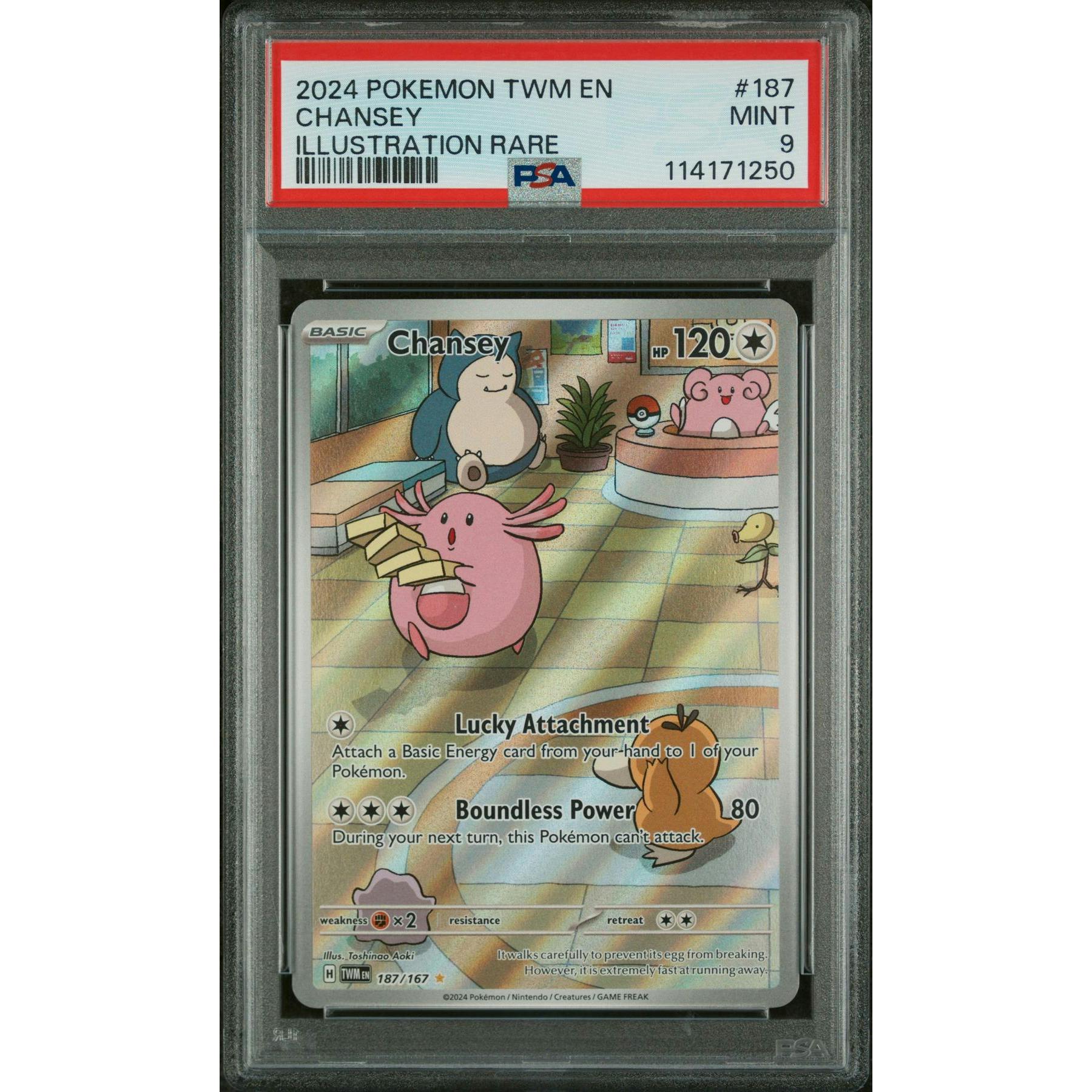 Pokemon Twilight Masquerade Chansey 187/167 PSA 9