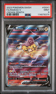 2023 Pokemon Crown Zenith Raikou V GG41/GG70 PSA 9